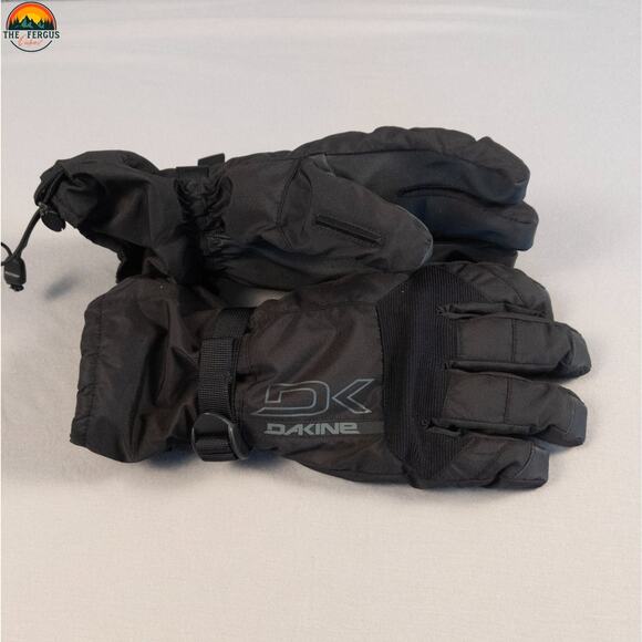 Dakine Winter Wrist Gloves Black Adjustable Strap Waterproof Snowboard Men's M - Picture 6 of 10